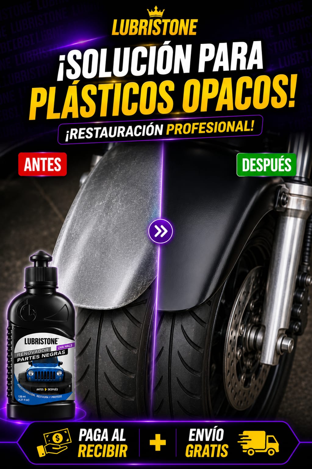 🔥 ¡Devuélvele el negro original a tus plásticos en minutos + Esponja GRATIS! 🎁